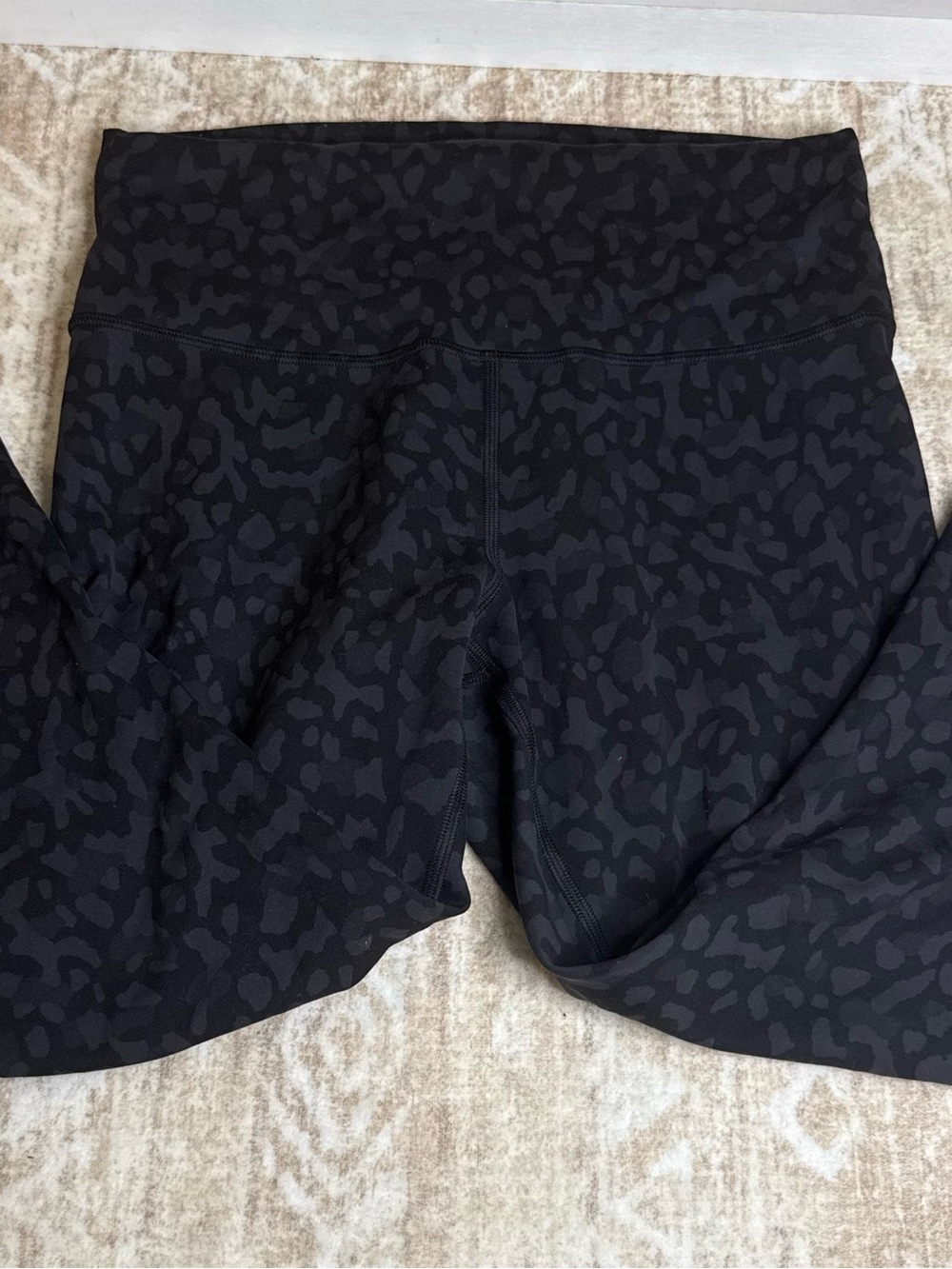 lululemon athletica Black Leopard-Print High-Rise Leggings